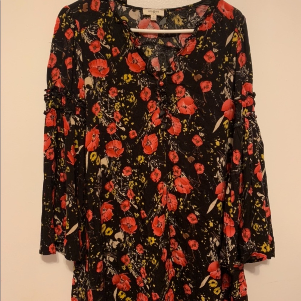 Black Floral Tunic